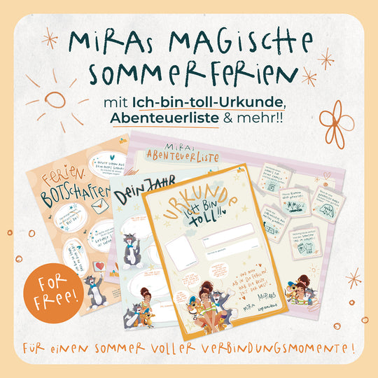 Miras magische Sommerferien mit Ich-bin-toll-Urkunde, Abenteuerliste und mehr! Für einen Sommer voller Verbindungsmomente