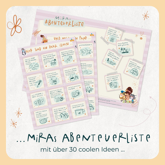Miras Abenteurliste mit über 30 coolen Ideen