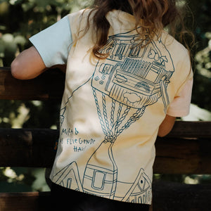 T-Shirt Rückseite: Das fliegende Haus