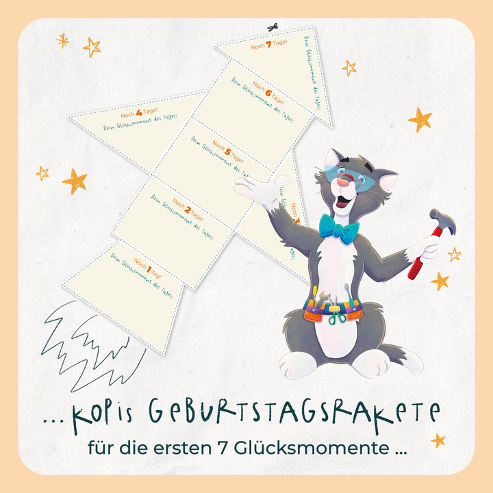 ... Kopis Geburtstagsrakete für die ersten 7 Glücksmomente ...